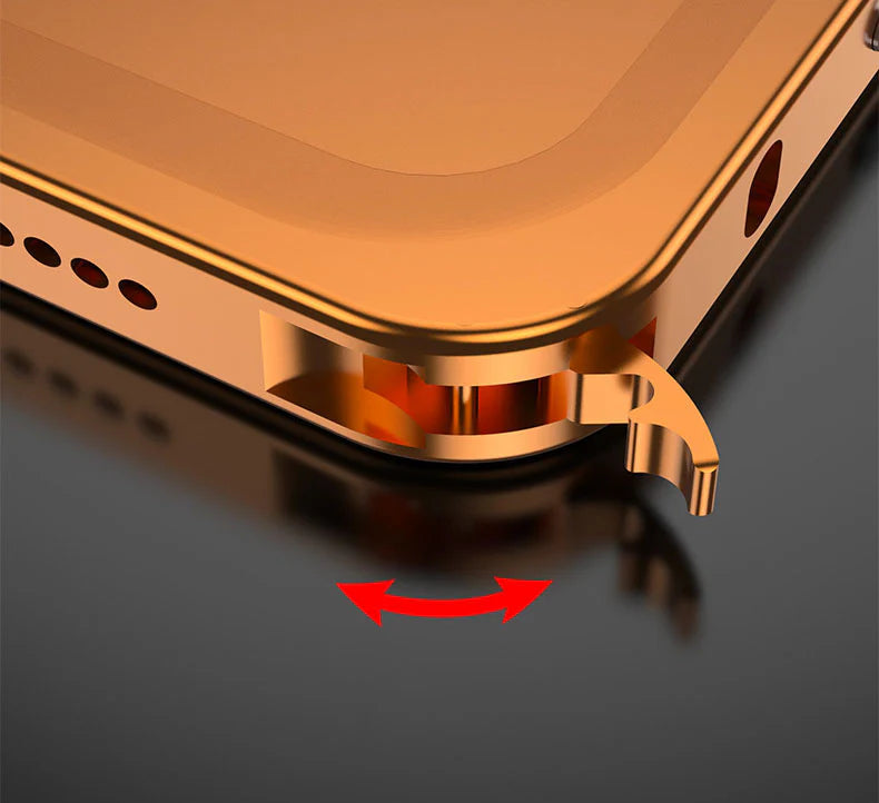 Ultra - Metal Frame Snap Case with Matte Back For iPhone